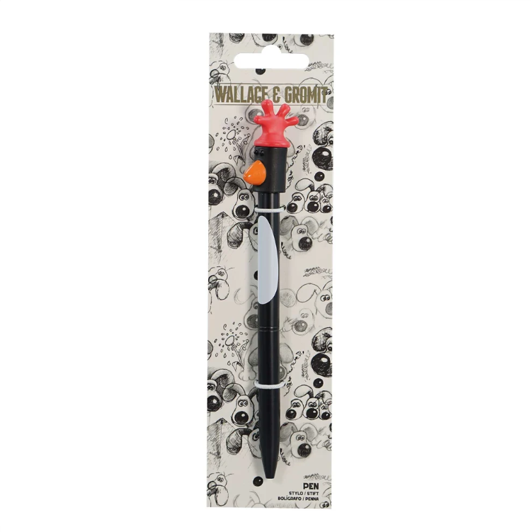 Feathers McGraw Metal Pen with 3D Topper – Wallace & Gromit