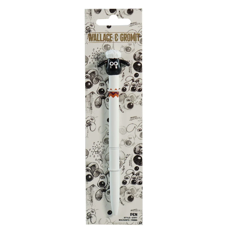Shaun the Sheep Metal Pen with 3D Topper – Wallace & Gromit