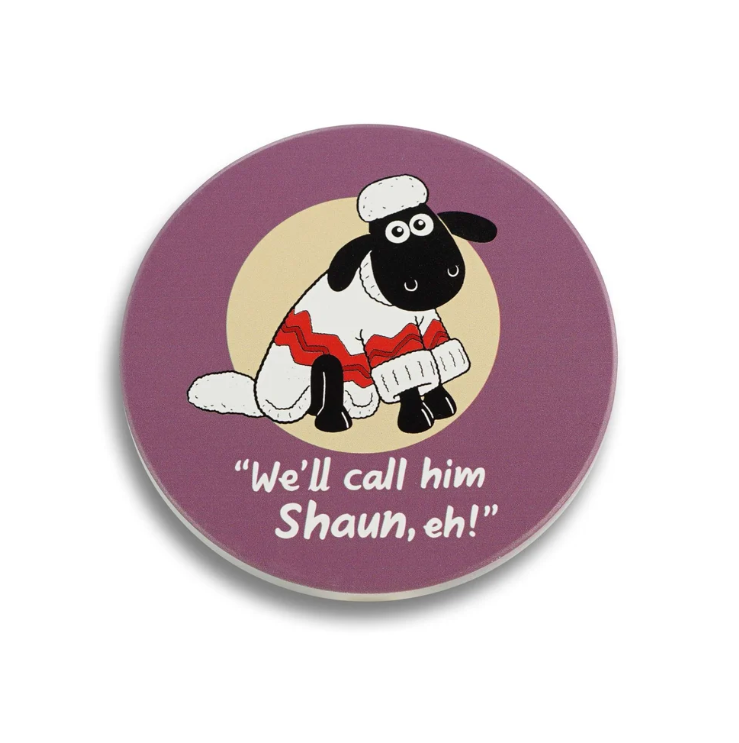Shaun the Sheep Round Ceramic Coaster – Wallace & Gromit