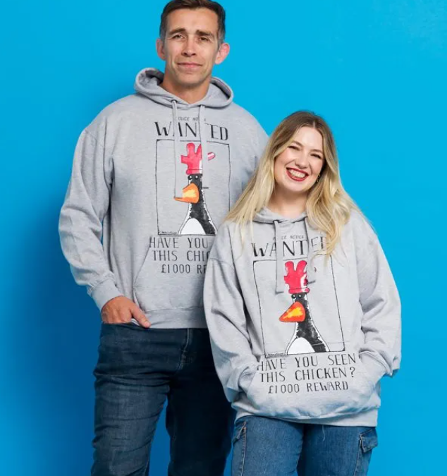Wallace & Gromit Feathers McGraw Wanted Poster Hoodie