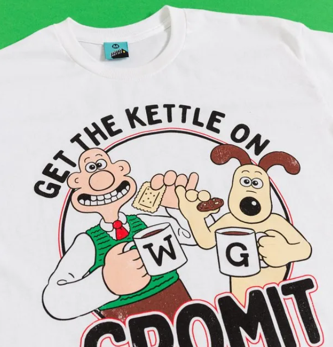 Wallace & Gromit Get The Kettle On White T-Shirt