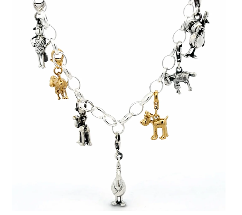 Standing Feathers McGraw Necklace (Sterling Silver)