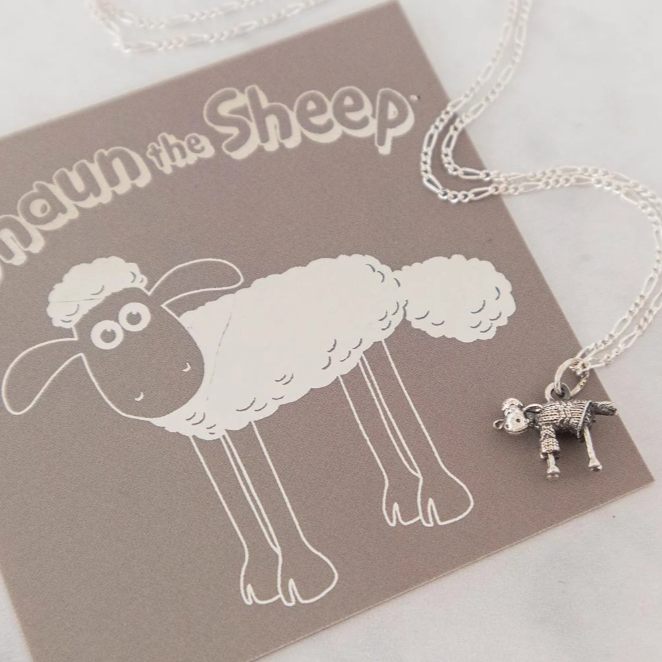 Shaun the Sheep 'A Close Shave' in a Jumper Necklace (Sterling Silver)
