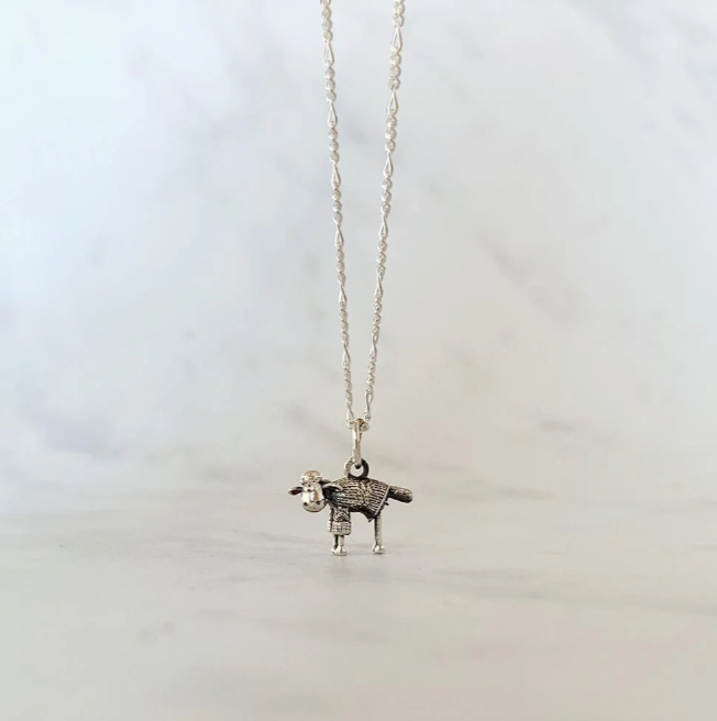 Shaun the Sheep 'A Close Shave' in a Jumper Necklace (Sterling Silver)