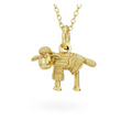 Shaun the Sheep 'A Close Shave' in a Jumper Necklace (18ct Gold Vermeil)