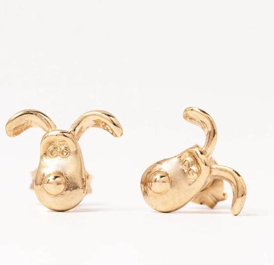 Gromit Stud Earrings (18ct Gold Vermeil)