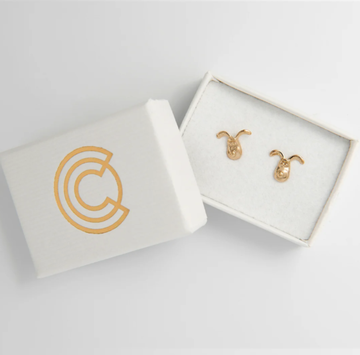Gromit Stud Earrings (18ct Gold Vermeil)