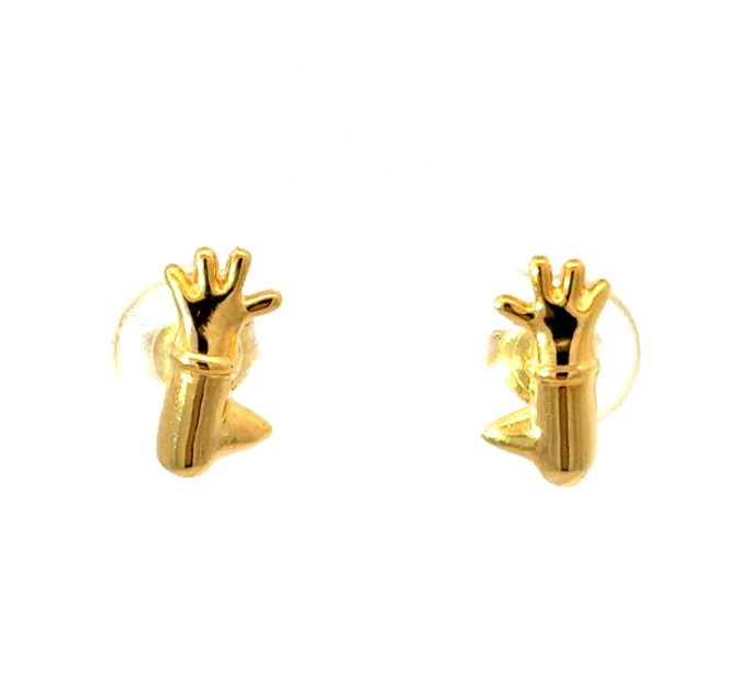 Feathers McGraw Stud Earrings (18ct Gold Vermeil)
