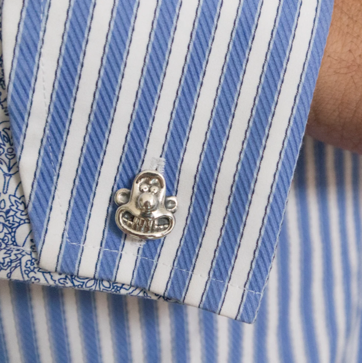 Wallace and Gromit Dynamic Duo Cufflinks (Sterling Silver)