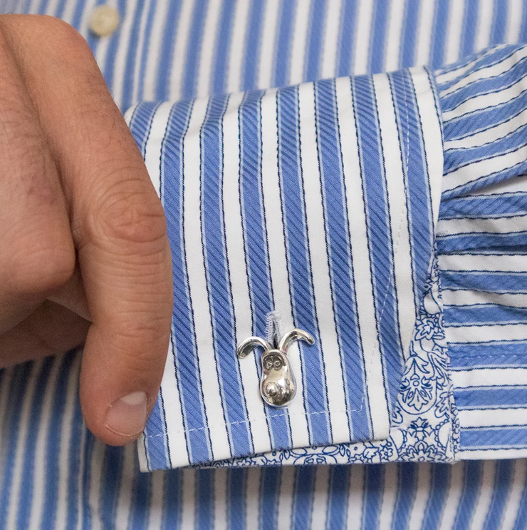 Wallace and Gromit Dynamic Duo Cufflinks (Sterling Silver)
