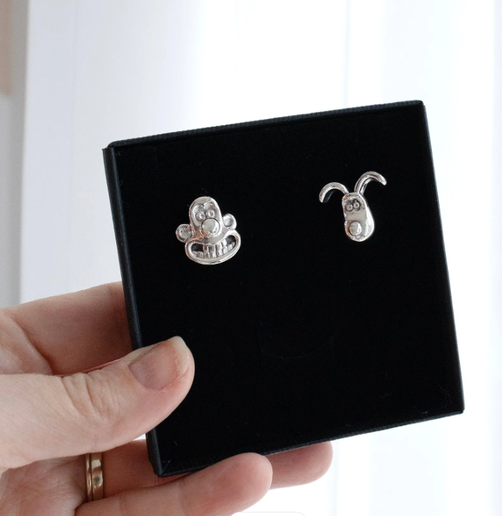 Wallace and Gromit Dynamic Duo Cufflinks (Sterling Silver)
