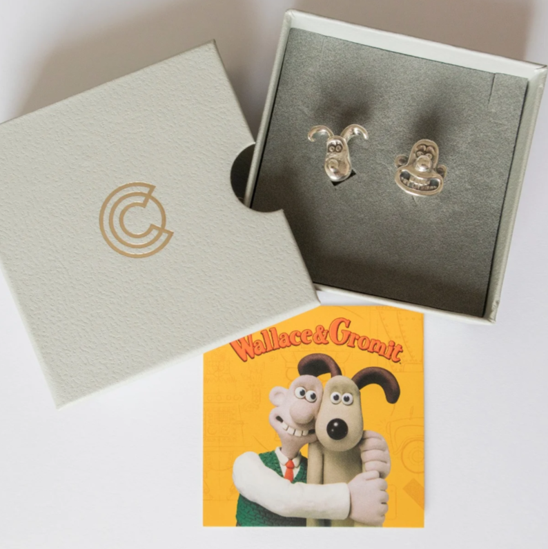 Wallace and Gromit Dynamic Duo Cufflinks (Sterling Silver)