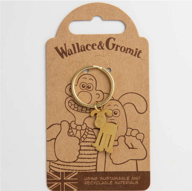 Brass Etched Gromit Keyring