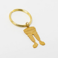 Brass Etched Wrong Trousers Keyring