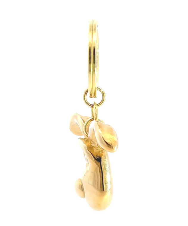 Gromit Head 3D Brass Keyring