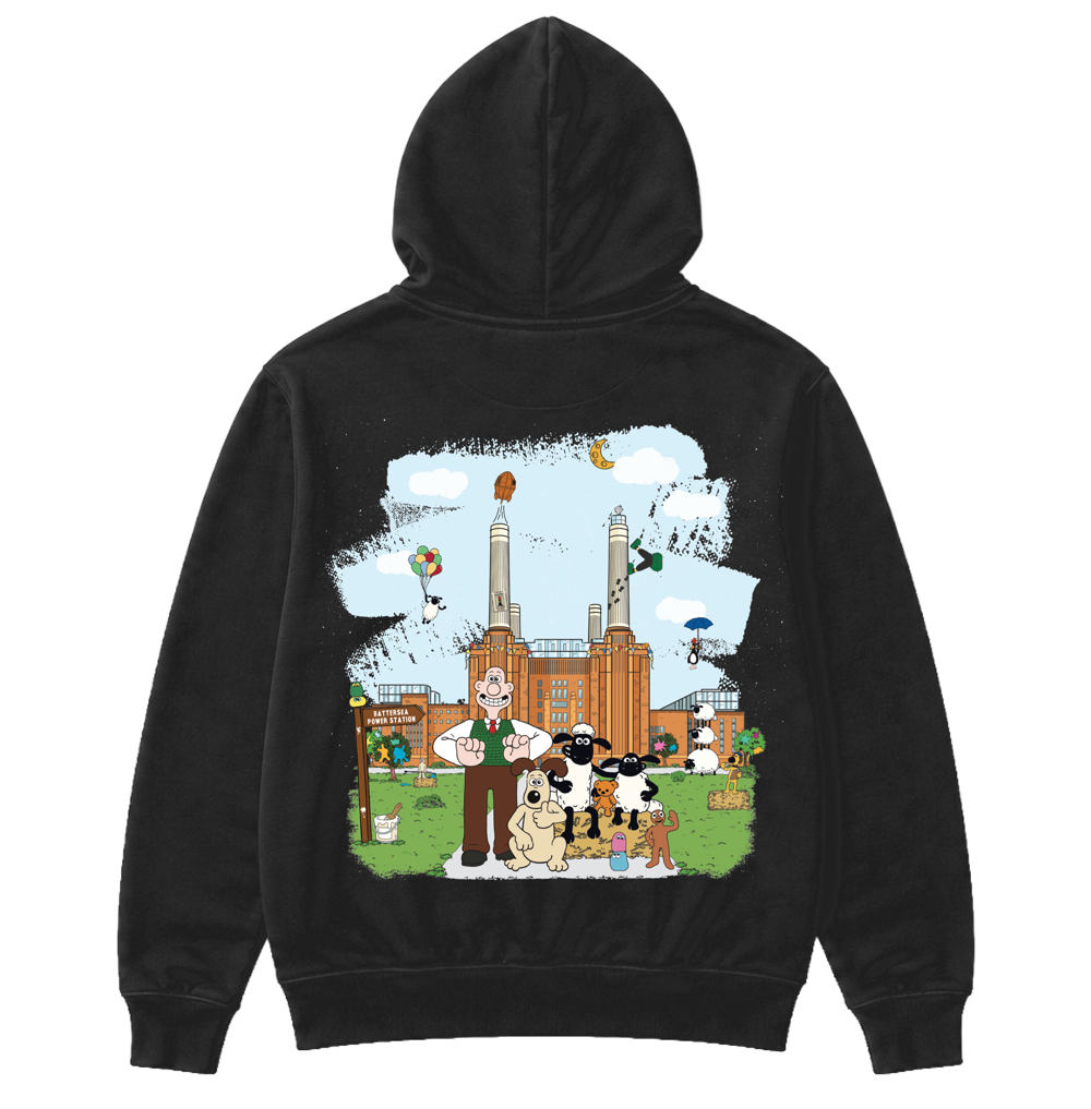Wallace & Gromit Baaa-ttersea Black Hoodie