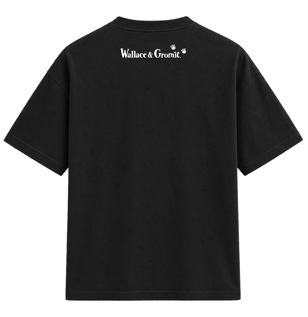 Wallace & Gromit Kawaii Black T-Shirt